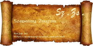 Szepessy Zsuzsa névjegykártya